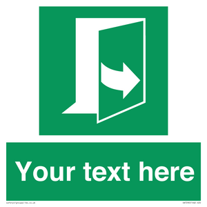 Custom sign safe condition door opens pulling left hand side